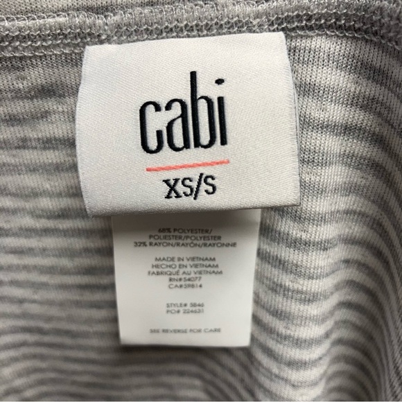 Cabi ATC Reversible Cape XS/S Gray White Travel Lounge wear cotton poncho Spring - Picture 13 of 15
